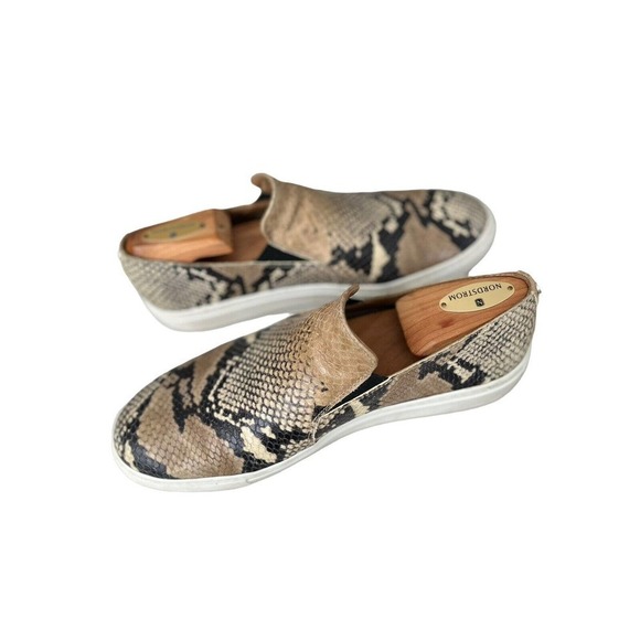 Aquatalia Women's Orilla Size 9 Sneakers Snake Embossed Leather Slip On - Picture 7 of 14